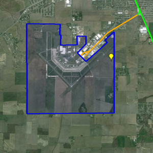 Overhead view of Seymour – Freeman Field Industrial Park