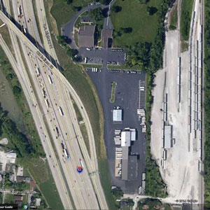 Overhead view of Jeffersonville Transload Yard