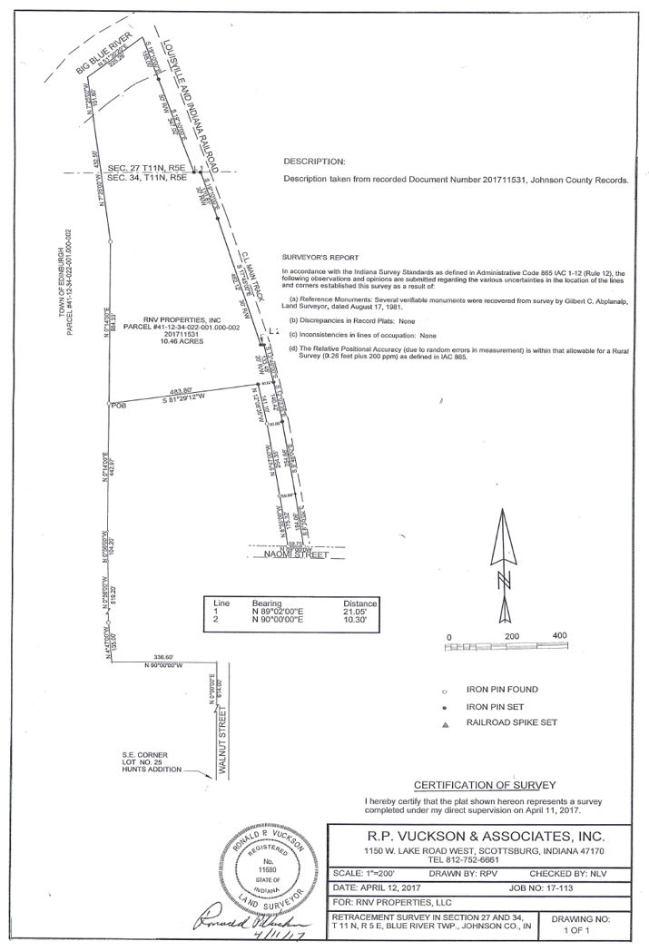 Edinburgh terminal survey map