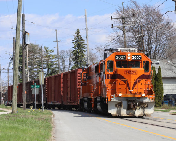 CSS 2007 leads train in Michigan City, IN | photo by Kelly Thompson