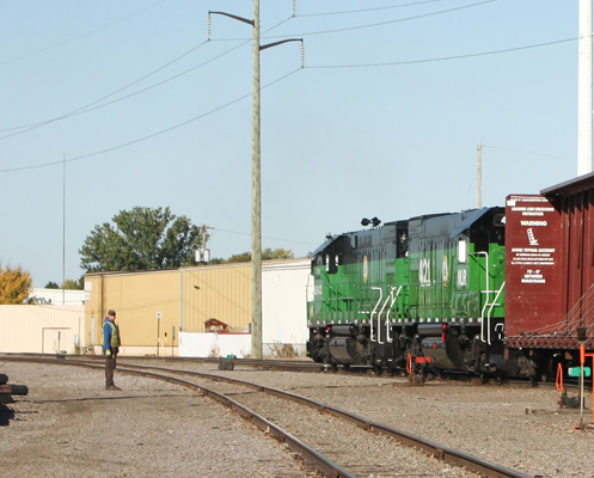 Image of an NLR train in railyard