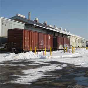 Railcars parked